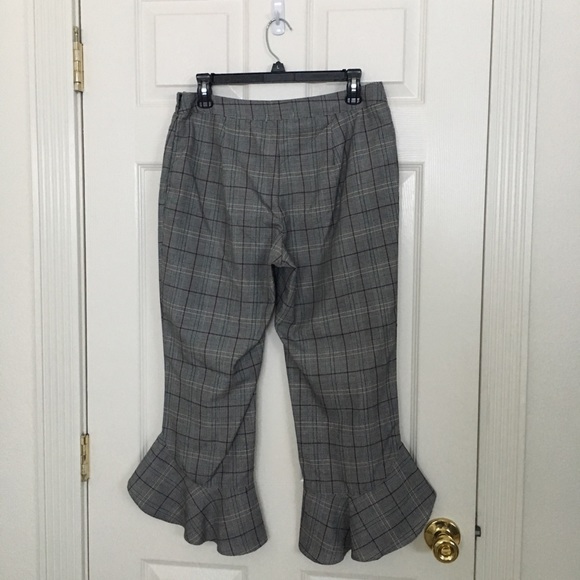 Ro&De Checked Ruffle Pants - Picture 2 of 4